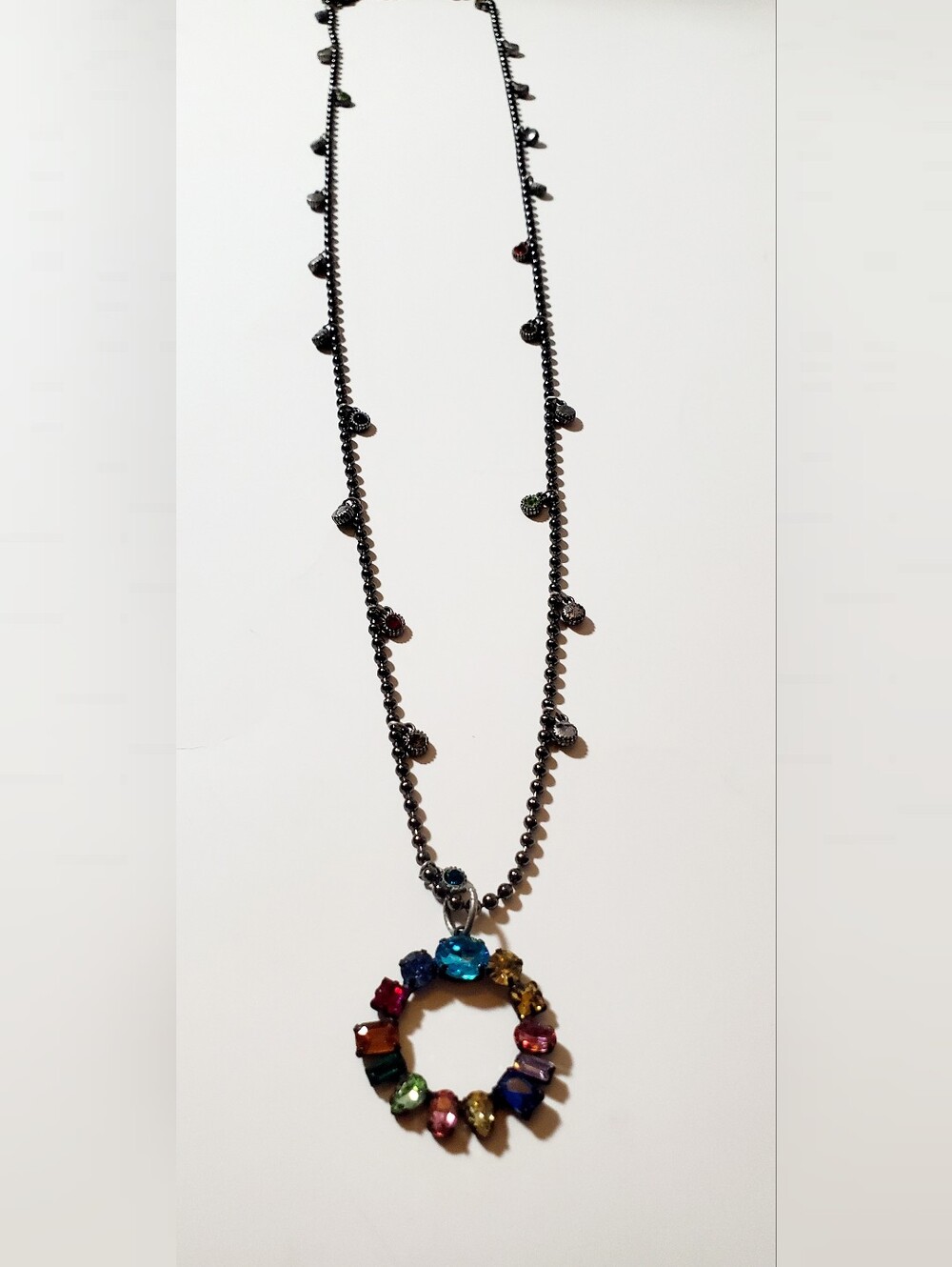 Multicolor Crystal Pendant Necklace - Women Jewelry